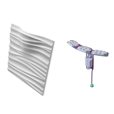 Гипсовая 3D панель Artpole SILK 2 LED (White)