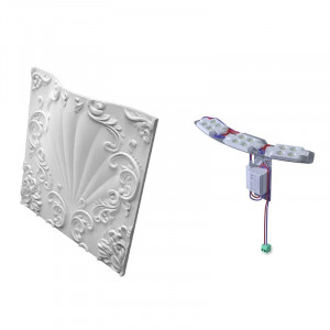 Гипсовая 3D панель Artpole VALENCIA LED (White)